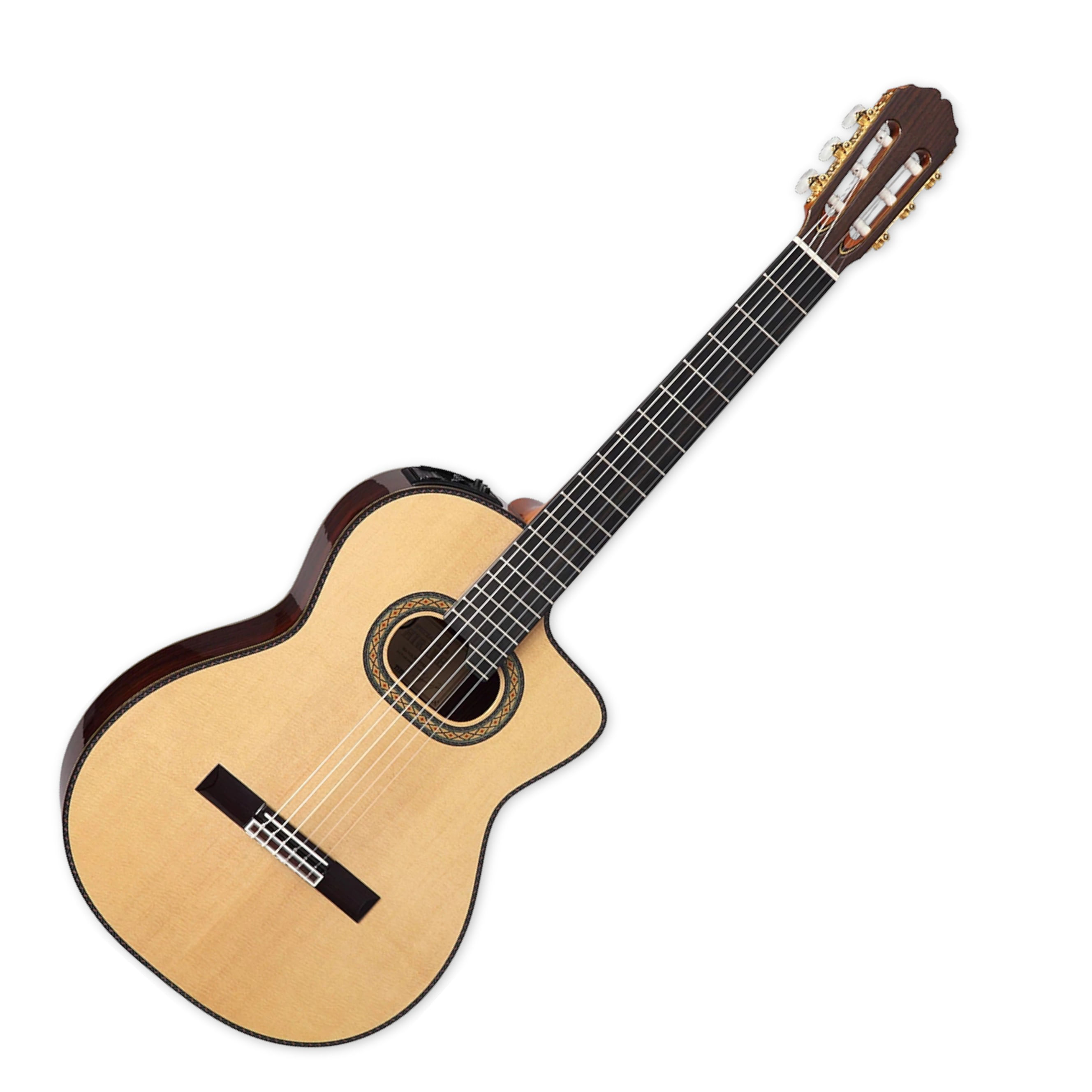 Guitarra electroacústica Takamine DH90 con case - DH90 GUITARRA E/A NYLON C/CASE TAKAMINE