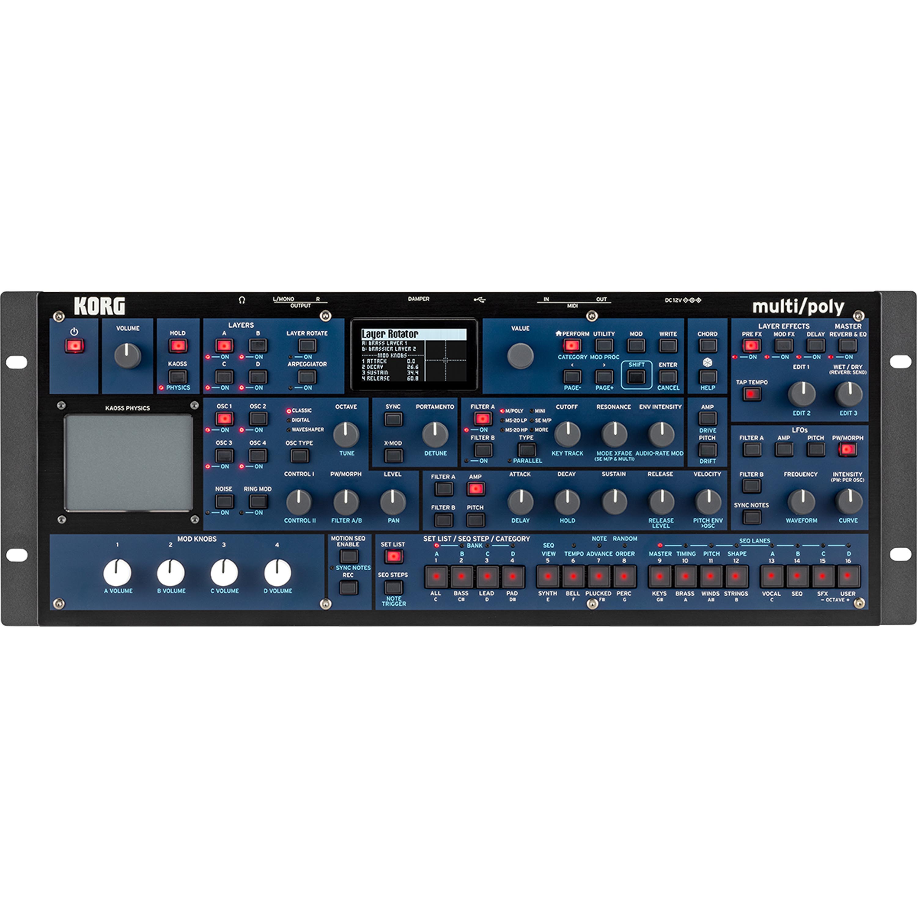 Módulo polifónico Korg MultiPoly Module - MULTIPOLY-M SINTETIZADOR MODULO KORG