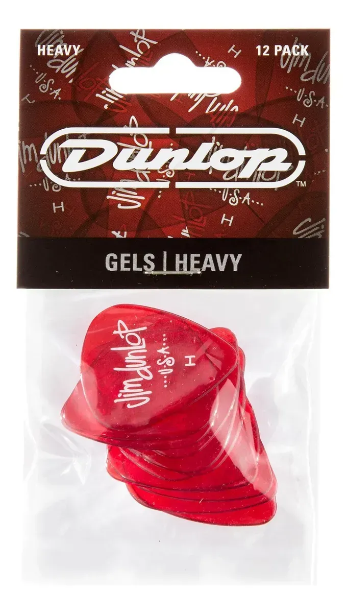 Pack de 12 uñetas Dunlop 486PHV GELS STANDARD - 486PHV PACK UÑETAS 12 DUNLOP