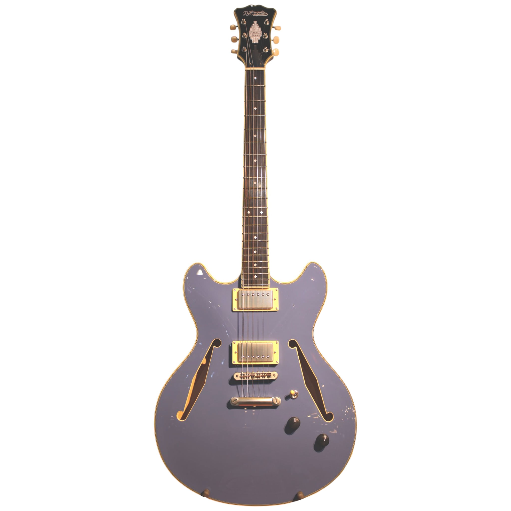 Guitarra eléctrica D'Angelico Hollow  Excel DC Tour - Slate Blue SEMINUEVO - NEWOPN GUITARRA ELECTRICA DE CAJA EXCEL DC TOUR COLLECTION - SLATE BLUE D'ANGELICO