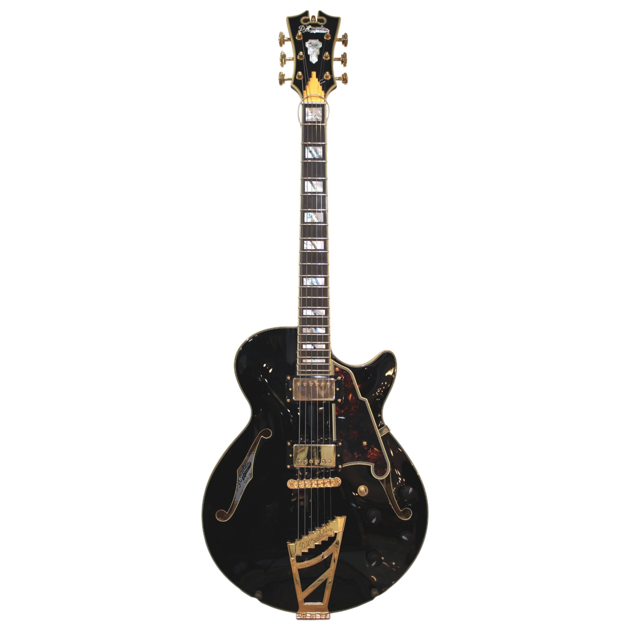 Guitarra eléctrica D'Angelico Hollow Excel SS - Solid Black SEMINUEVO - NEWOPN GUITARRA ELECTRICA DE CAJA EXCEL SS - SOLID BLACK D'ANGELICO