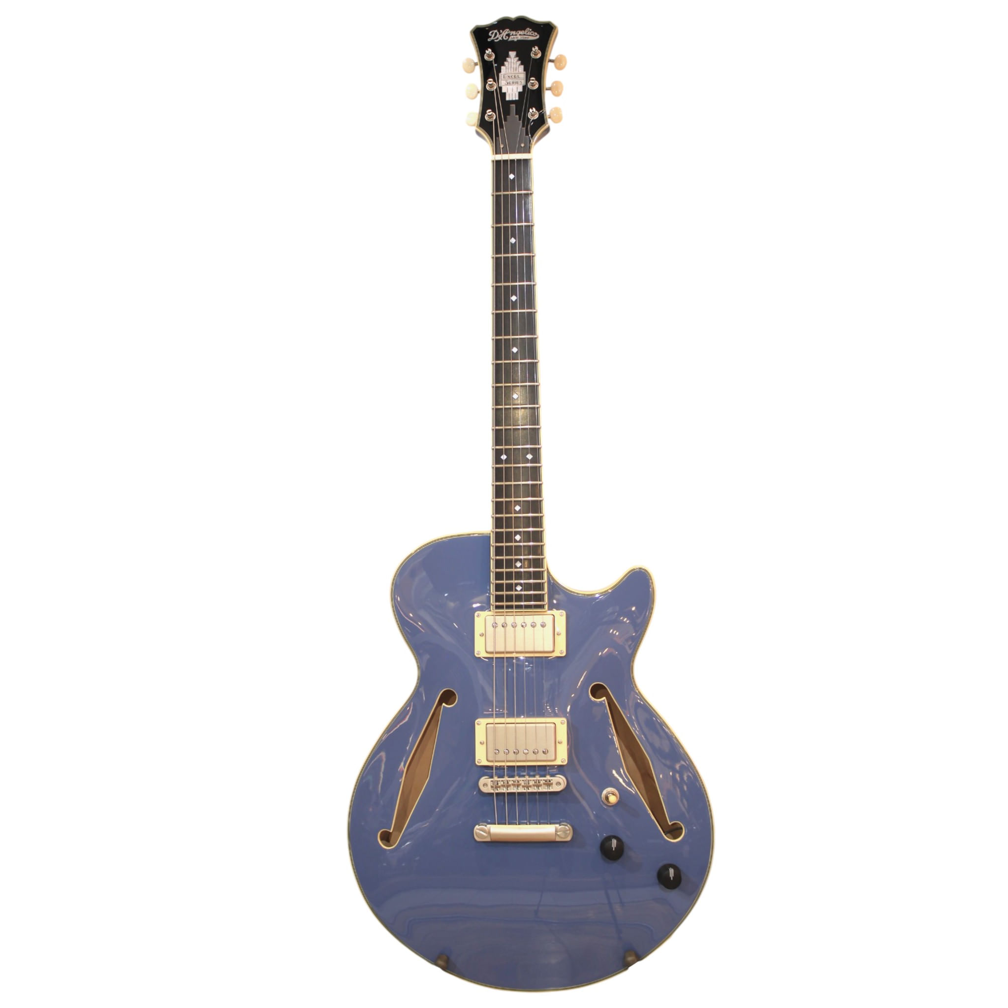 Guitarra eléctrica D'Angelico Hollow Excel SS Tour - Slate Blue SEMINUEVO - NEWOPN GUITARRA ELECTRICA DE CAJA EXCEL SS TOUR COLLECTION - SLATE BLUE D'ANGELICO