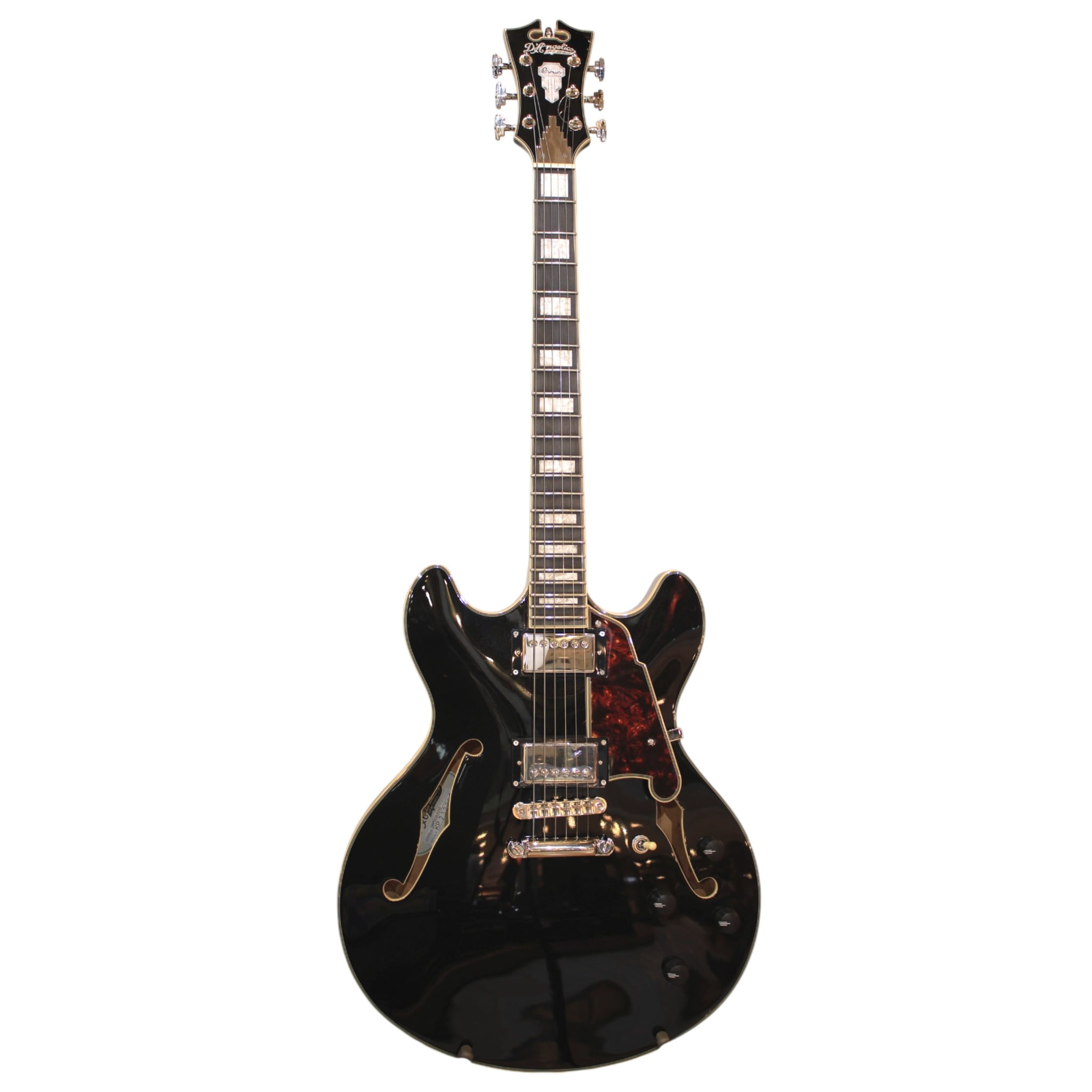 Guitarra eléctrica D'Angelico Premier DC - Black Flake SEMINUEVO - NEWOPN GUITARRA ELECTRICA DE CAJA PREMIER DC - BLACK FLAKE D'ANGELICO