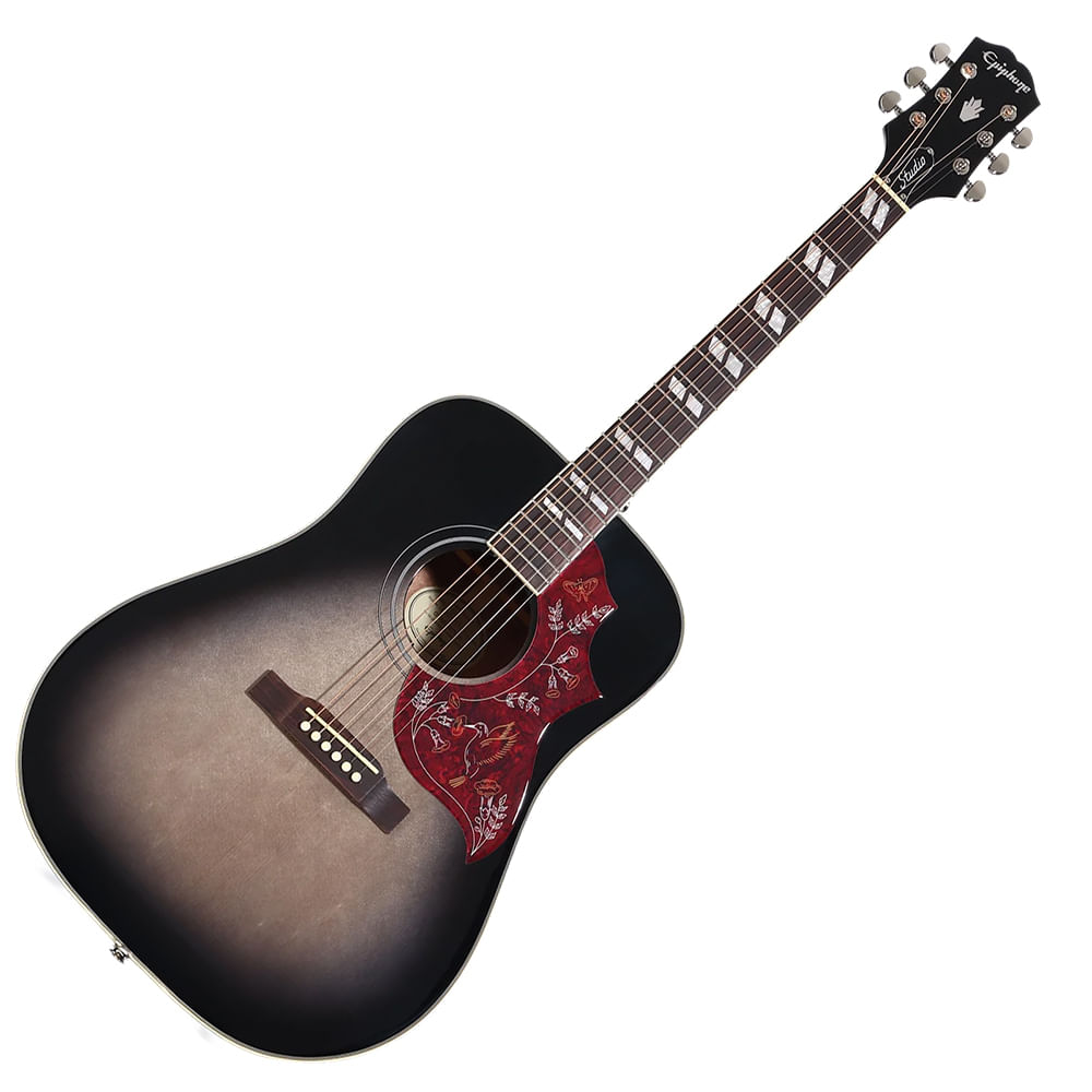 Guitarra Electroacústica Epiphone Hummingbird Studio EC - Translucent Ebony Burst