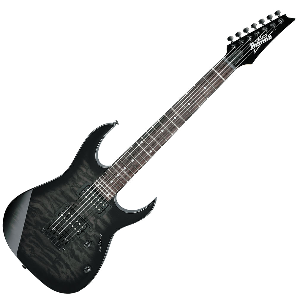 Guitarra Eléctrica 7 Cuerdas Ibanez GRG7221QA  TKS - Transparent Black Sunburst