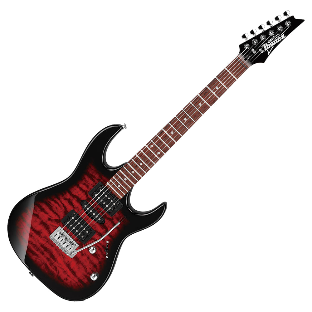 Guitarra Eléctrica Ibanez GRX70QA TRB - Transparent Red Burst